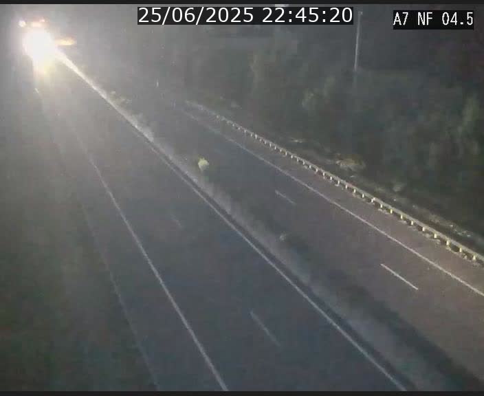 <h2>Caméra autoroute Luxembourg A7 - Passage à gibier Rëngelbour - direction Tunnel Grouft</h2>