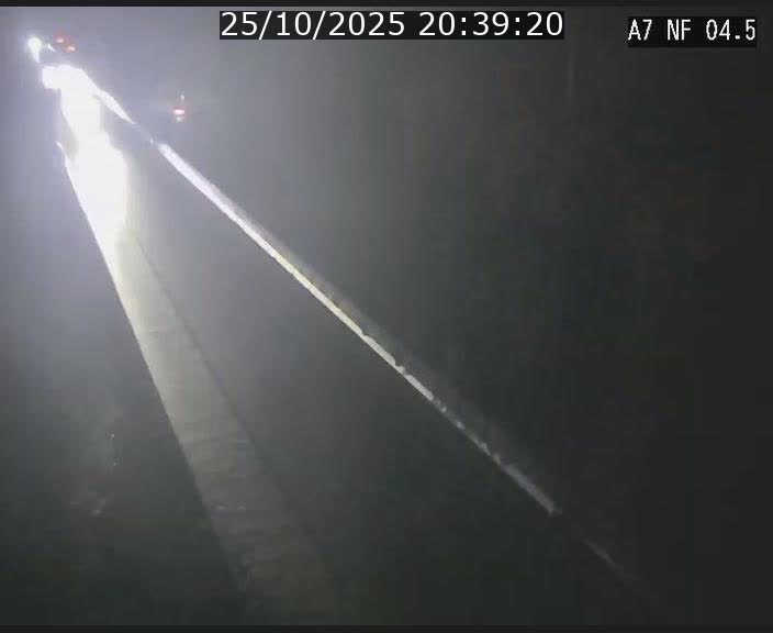 <h2>Caméra autoroute Luxembourg A7 - Passage à gibier Rëngelbour - direction Tunnel Grouft</h2>