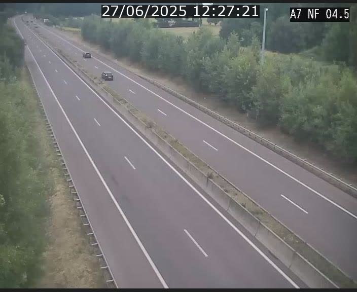 <h2>Caméra autoroute Luxembourg A7 - Passage à gibier Rëngelbour - direction Tunnel Grouft</h2>