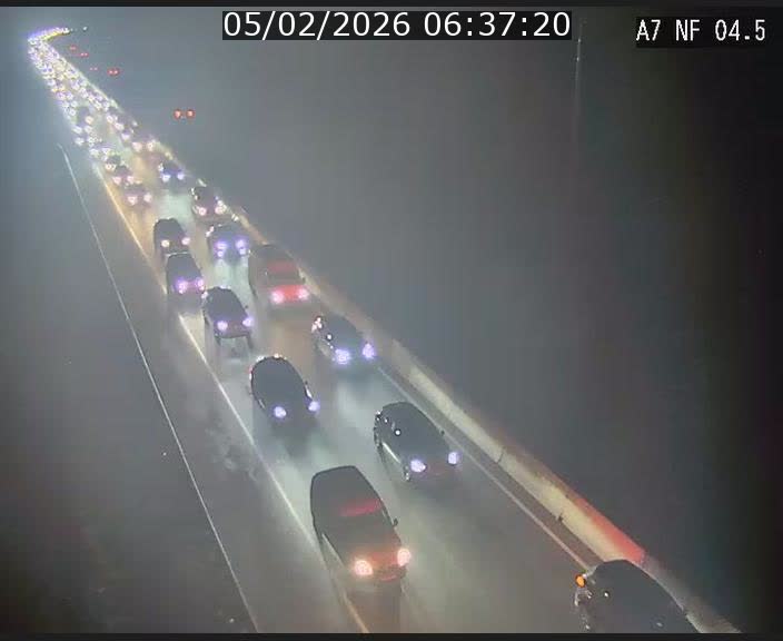 <h2>Caméra autoroute Luxembourg A7 - Passage à gibier Rëngelbour - direction Tunnel Grouft</h2>