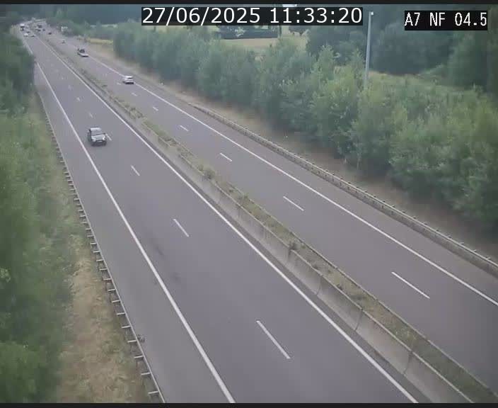 <h2>Caméra autoroute Luxembourg A7 - Passage à gibier Rëngelbour - direction Tunnel Grouft</h2>