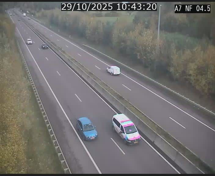 <h2>Caméra autoroute Luxembourg A7 - Passage à gibier Rëngelbour - direction Tunnel Grouft</h2>