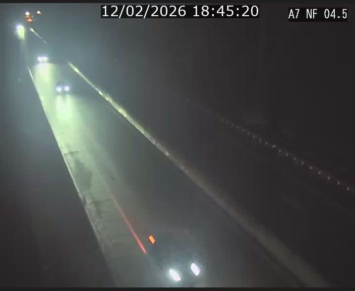 Caméra autoroute Luxembourg A7 - Passage à gibier Rëngelbour - direction Tunnel Grouft
