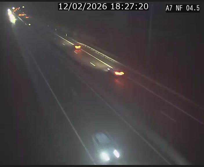 <h2>Caméra autoroute Luxembourg A7 - Passage à gibier Rëngelbour - direction Tunnel Grouft</h2>