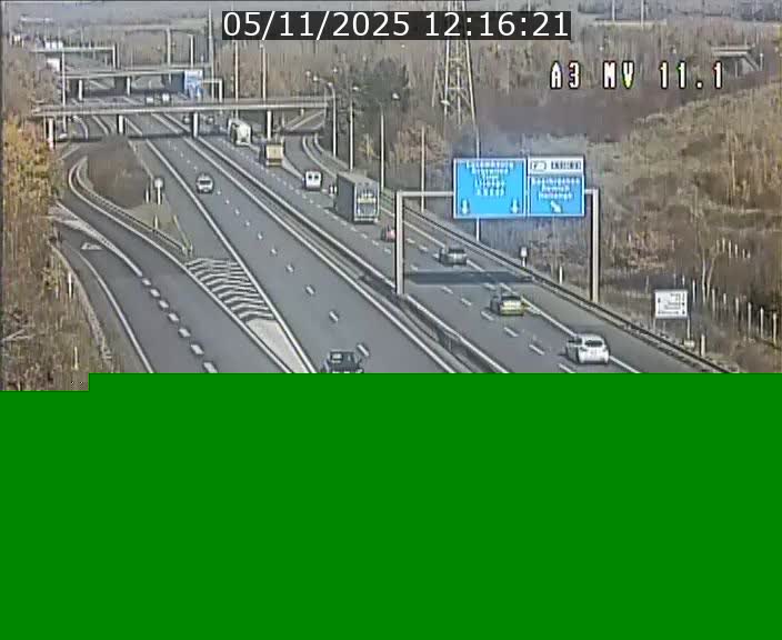 <h2>Traffic live webcam Luxembourg Croix de Bettembourg A3 - BK 11.1 - direction Luxembourg-ville</h2>