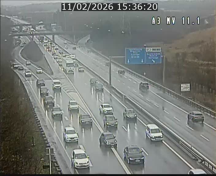 <h2>Traffic live webcam Luxembourg Croix de Bettembourg A3 - BK 11.1 - direction Luxembourg-ville</h2>