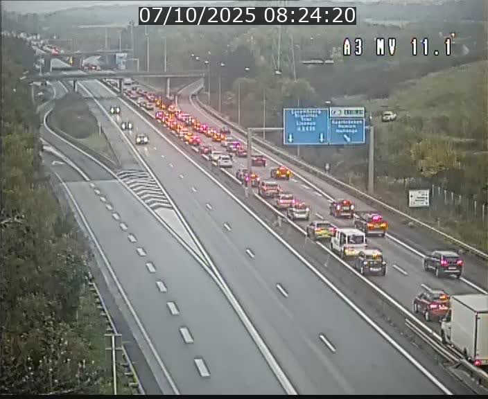 <h2>Traffic live webcam Luxembourg Croix de Bettembourg A3 - BK 11.1 - direction Luxembourg-ville</h2>