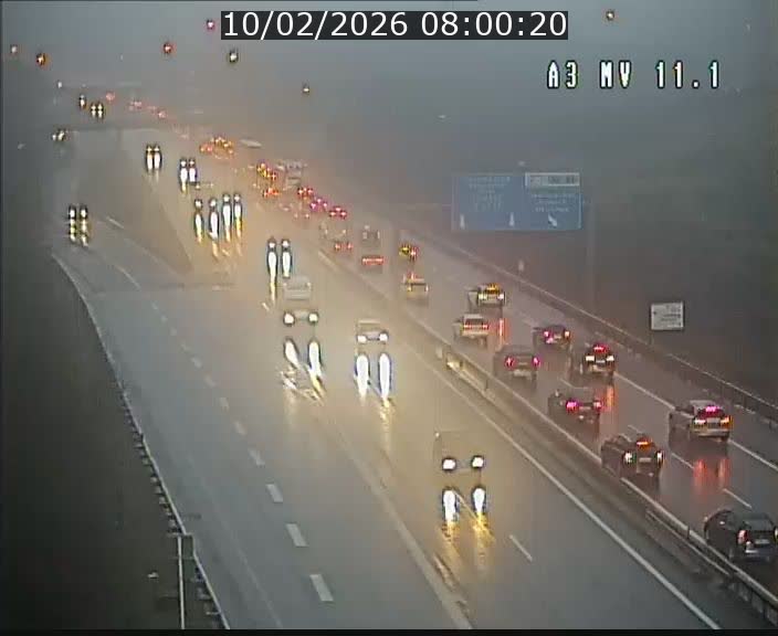 <h2>Traffic live webcam Luxembourg Croix de Bettembourg A3 - BK 11.1 - direction Luxembourg-ville</h2>