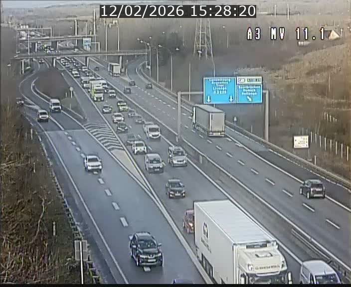 <h2>Traffic live webcam Luxembourg Croix de Bettembourg A3 - BK 11.1 - direction Luxembourg-ville</h2>