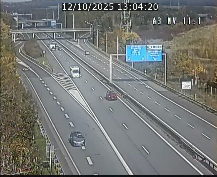 <h2>Traffic live webcam Luxembourg Croix de Bettembourg A3 - BK 11.1 - direction Luxembourg-ville</h2>