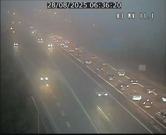 <h2>Traffic live webcam Luxembourg Croix de Bettembourg A3 - BK 11.1 - direction Luxembourg-ville</h2>