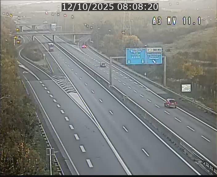 <h2>Traffic live webcam Luxembourg Croix de Bettembourg A3 - BK 11.1 - direction Luxembourg-ville</h2>
