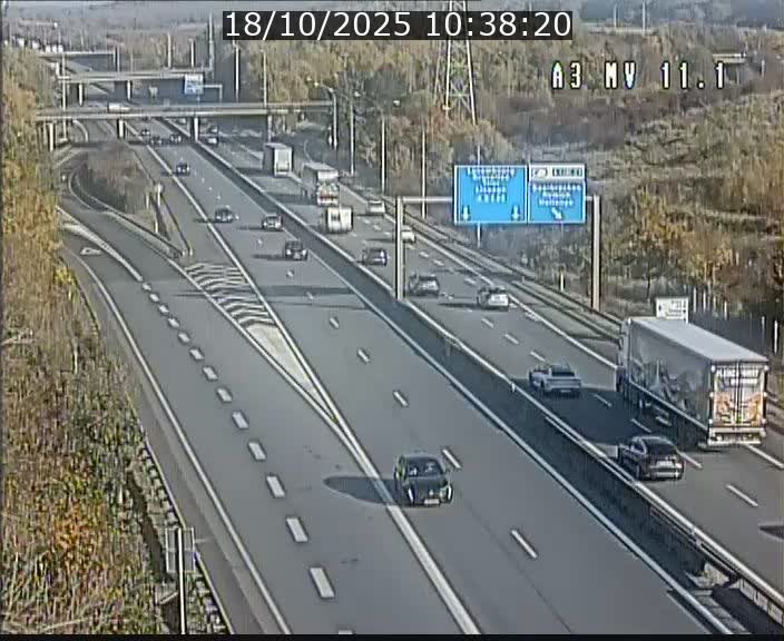 <h2>Traffic live webcam Luxembourg Croix de Bettembourg A3 - BK 11.1 - direction Luxembourg-ville</h2>