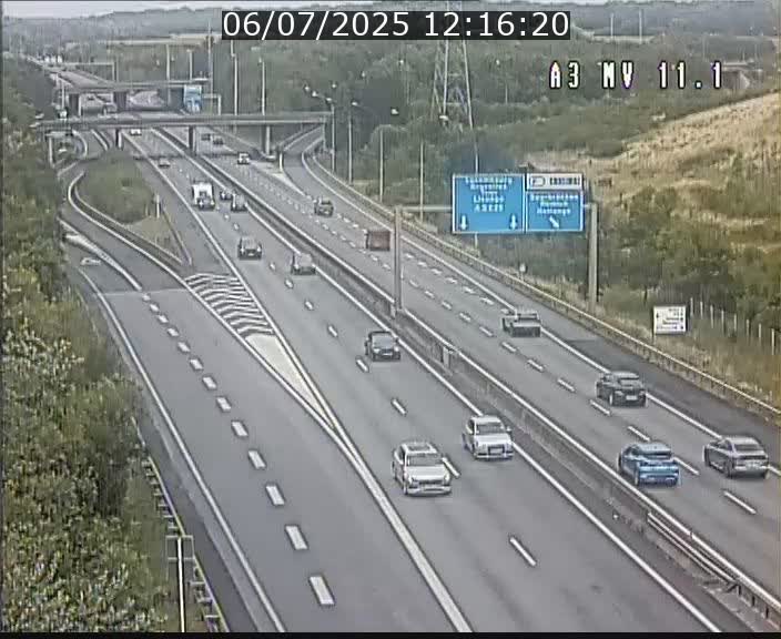 Traffic live webcam Luxembourg Croix de Bettembourg A3 - BK 11.1 - direction Luxembourg-ville