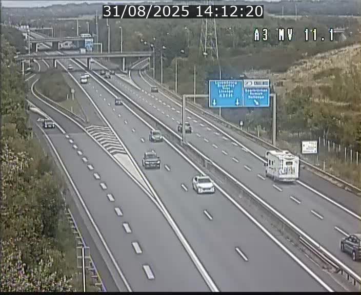 <h2>Traffic live webcam Luxembourg Croix de Bettembourg A3 - BK 11.1 - direction Luxembourg-ville</h2>