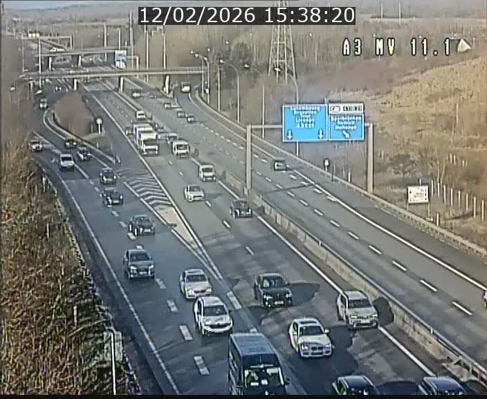 <h2>Traffic live webcam Luxembourg Croix de Bettembourg A3 - BK 11.1 - direction Luxembourg-ville</h2>