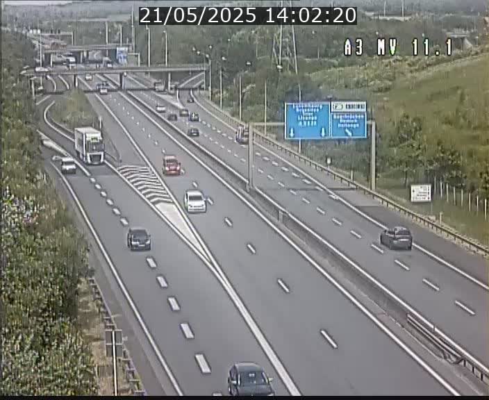 <h2>Traffic live webcam Luxembourg Croix de Bettembourg A3 - BK 11.1 - direction Luxembourg-ville</h2>
