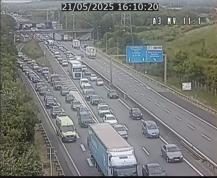 <h2>Traffic live webcam Luxembourg Croix de Bettembourg A3 - BK 11.1 - direction Luxembourg-ville</h2>