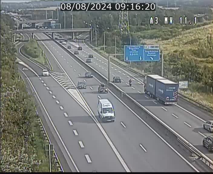 Traffic live webcam Luxembourg Croix de Bettembourg A3 - BK 11.1 - direction Luxembourg-ville