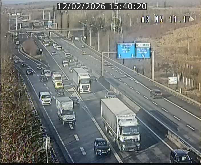 <h2>Traffic live webcam Luxembourg Croix de Bettembourg A3 - BK 11.1 - direction Luxembourg-ville</h2>