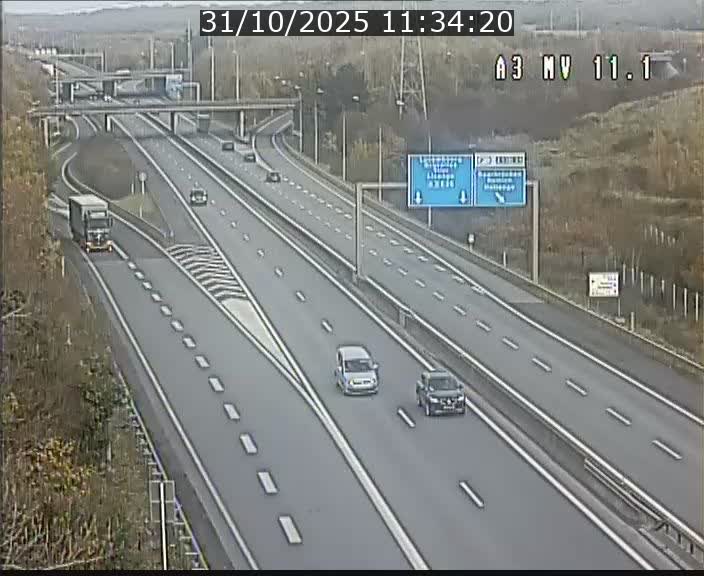 <h2>Traffic live webcam Luxembourg Croix de Bettembourg A3 - BK 11.1 - direction Luxembourg-ville</h2>