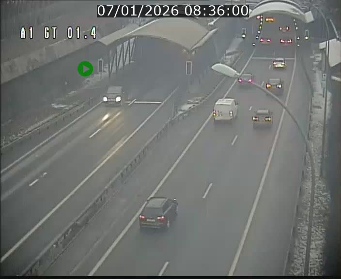 Traffic live webcam Luxembourg Hesperange - A1 direction Kirchberg - BK 1.4