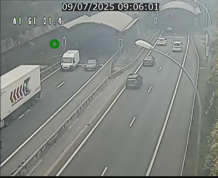 Traffic live webcam Luxembourg Hesperange - A1 direction Kirchberg - BK 1.4