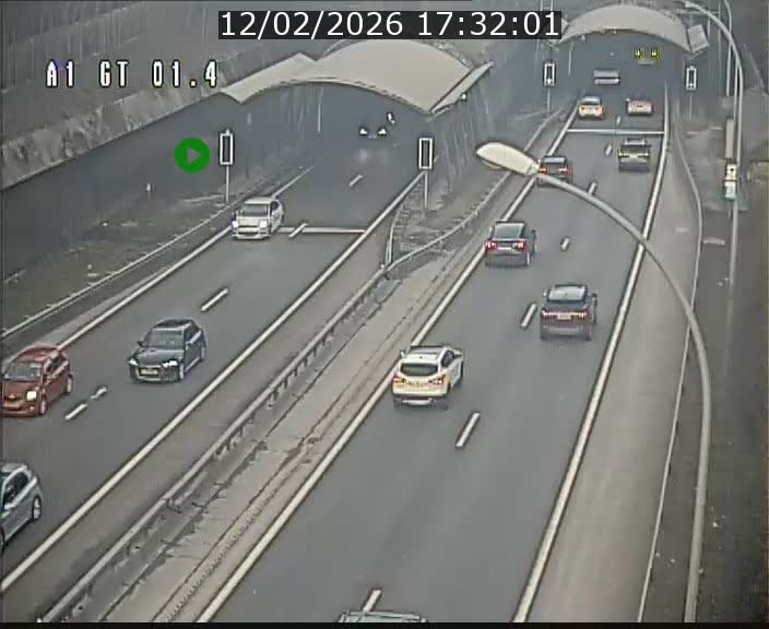 Traffic live webcam Luxembourg Hesperange - A1 direction Kirchberg - BK 1.4