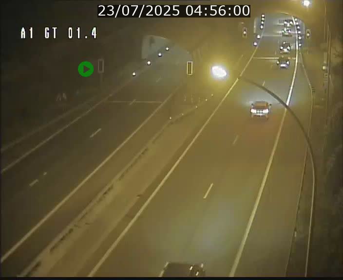 Traffic live webcam Luxembourg Hesperange - A1 direction Kirchberg - BK 1.4