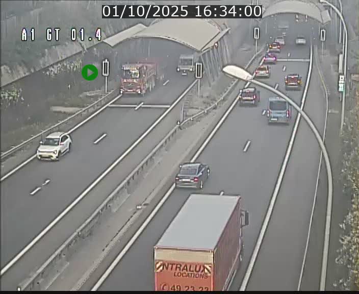 Traffic live webcam Luxembourg Hesperange - A1 direction Kirchberg - BK 1.4