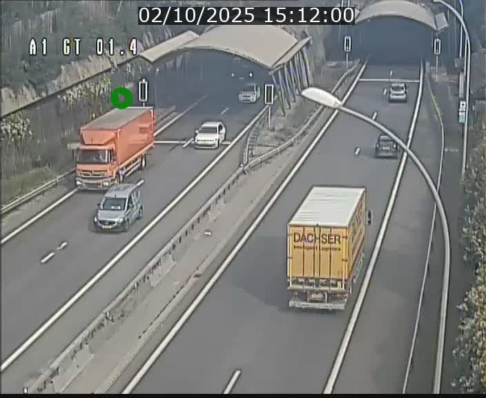 Traffic live webcam Luxembourg Hesperange - A1 direction Kirchberg - BK 1.4