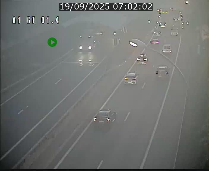 Traffic live webcam Luxembourg Hesperange - A1 direction Kirchberg - BK 1.4