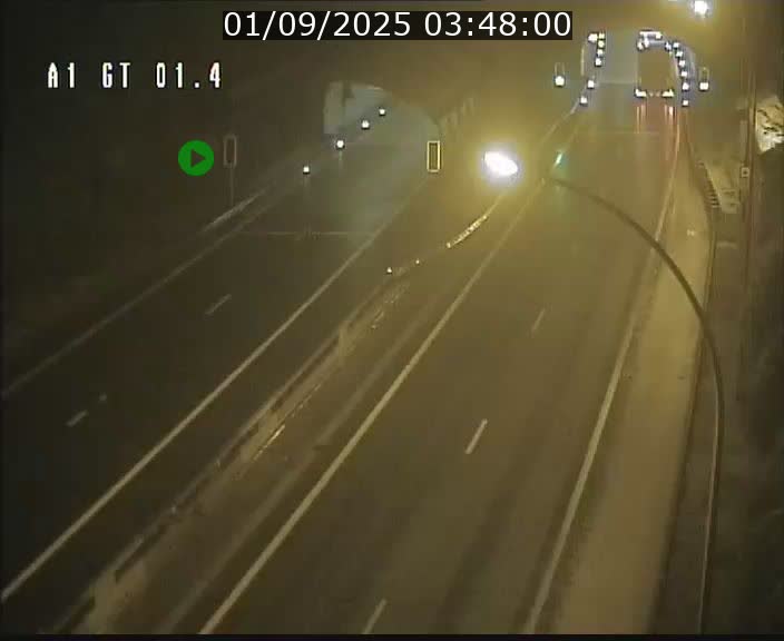 <h2>Traffic live webcam Luxembourg Hesperange - A1 direction Kirchberg - BK 1.4</h2>