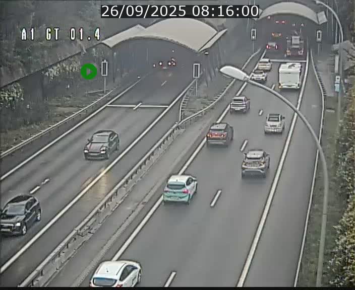 <h2>Traffic live webcam Luxembourg Hesperange - A1 direction Kirchberg - BK 1.4</h2>