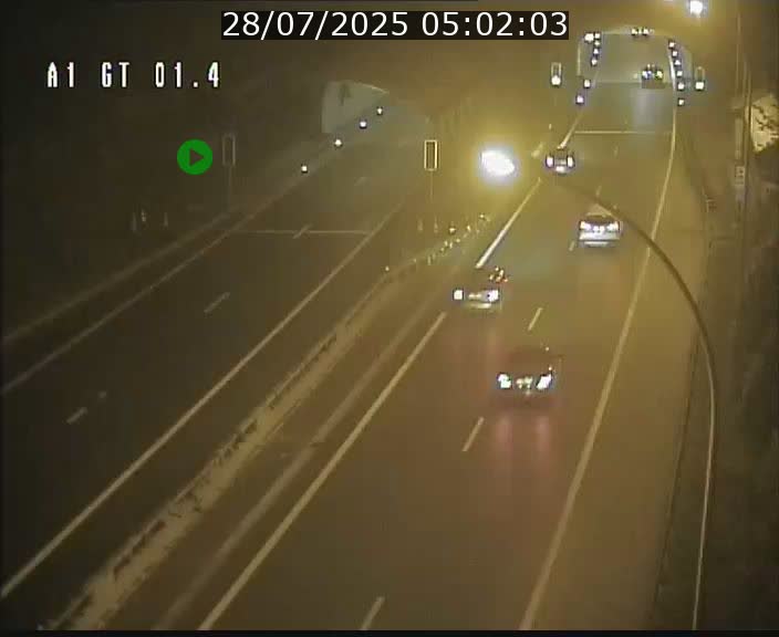 <h2>Traffic live webcam Luxembourg Hesperange - A1 direction Kirchberg - BK 1.4</h2>
