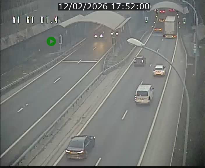 <h2>Traffic live webcam Luxembourg Hesperange - A1 direction Kirchberg - BK 1.4</h2>