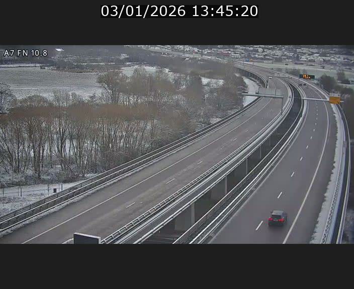 Caméra trafic Luxembourg - A7, Tunnel Gousselerbierg, sortie sud, direction rond-point Lorentzweiler (BK 10.8)