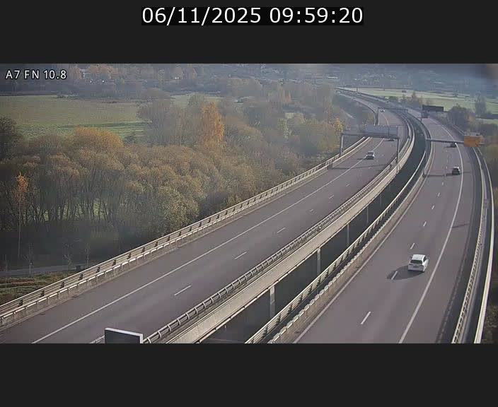 Caméra trafic Luxembourg - A7, Tunnel Gousselerbierg, sortie sud, direction rond-point Lorentzweiler (BK 10.8)