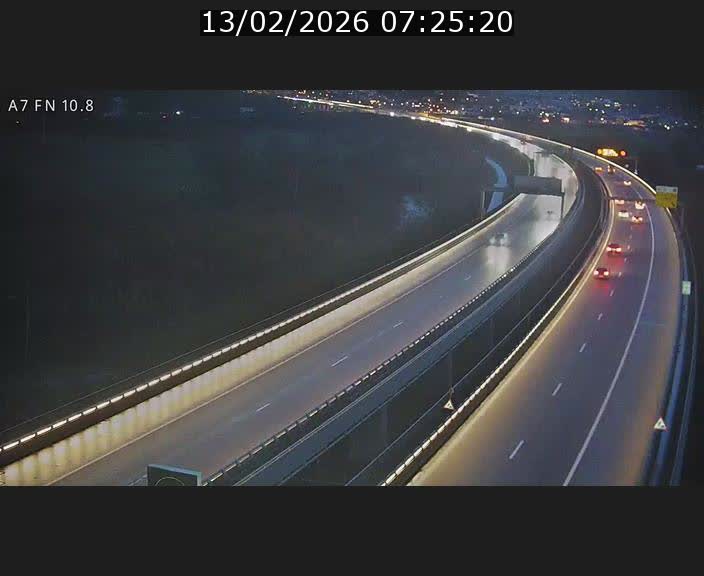 Caméra trafic Luxembourg - A7, Tunnel Gousselerbierg, sortie sud, direction rond-point Lorentzweiler (BK 10.8)