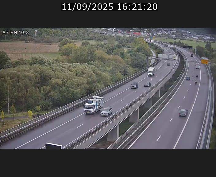Caméra trafic Luxembourg - A7, Tunnel Gousselerbierg, sortie sud, direction rond-point Lorentzweiler (BK 10.8)