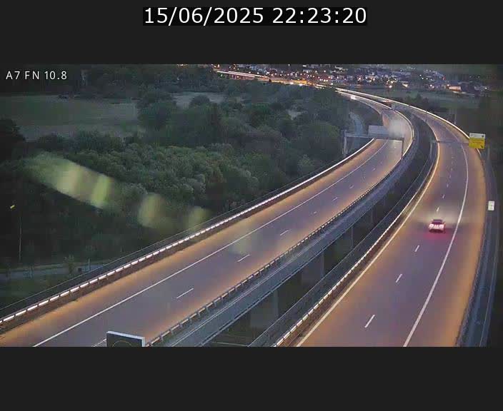 Caméra trafic Luxembourg - A7, Tunnel Gousselerbierg, sortie sud, direction rond-point Lorentzweiler (BK 10.8)