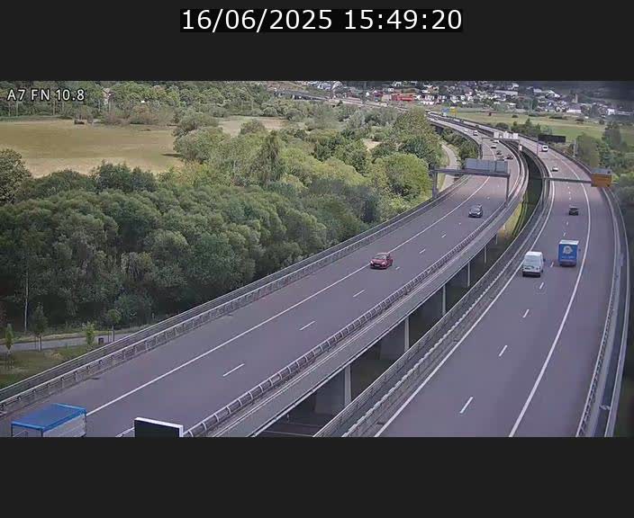 Caméra trafic Luxembourg - A7, Tunnel Gousselerbierg, sortie sud, direction rond-point Lorentzweiler (BK 10.8)