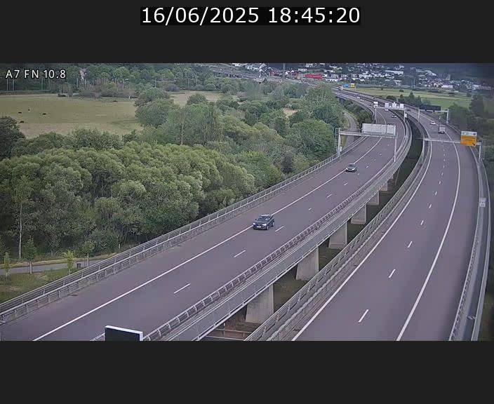 Caméra trafic Luxembourg - A7, Tunnel Gousselerbierg, sortie sud, direction rond-point Lorentzweiler (BK 10.8)