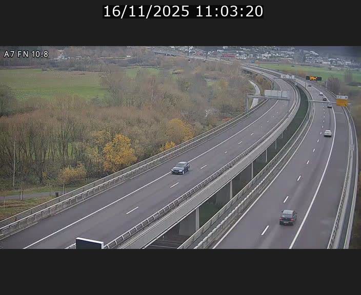Caméra trafic Luxembourg - A7, Tunnel Gousselerbierg, sortie sud, direction rond-point Lorentzweiler (BK 10.8)