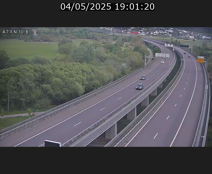 Caméra trafic Luxembourg - A7, Tunnel Gousselerbierg, sortie sud, direction rond-point Lorentzweiler (BK 10.8)