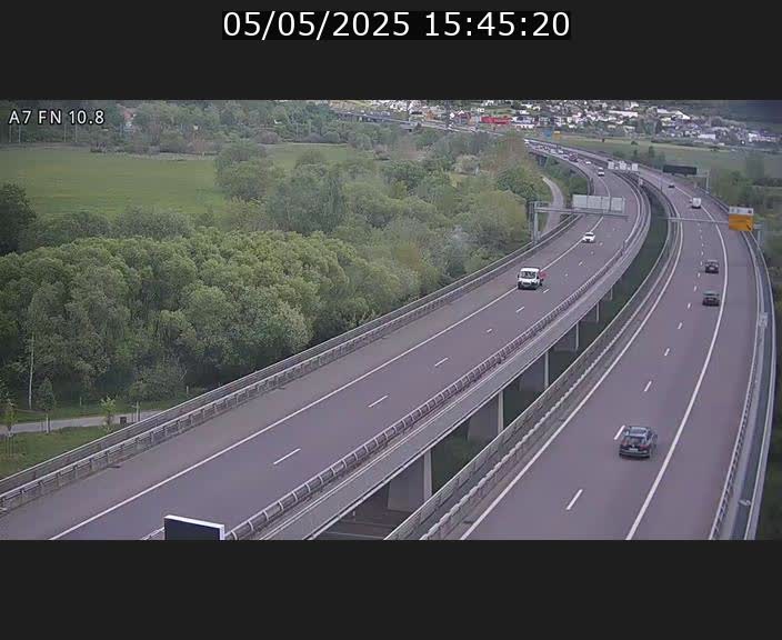 Caméra trafic Luxembourg - A7, Tunnel Gousselerbierg, sortie sud, direction rond-point Lorentzweiler (BK 10.8)