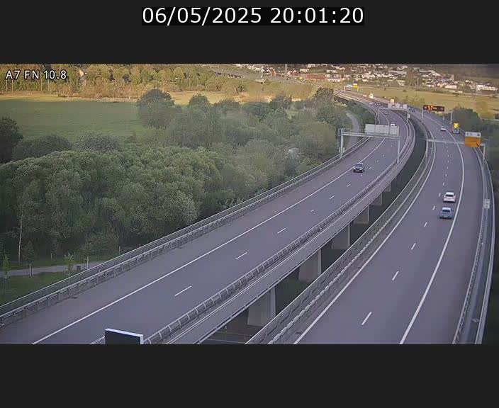Caméra trafic Luxembourg - A7, Tunnel Gousselerbierg, sortie sud, direction rond-point Lorentzweiler (BK 10.8)