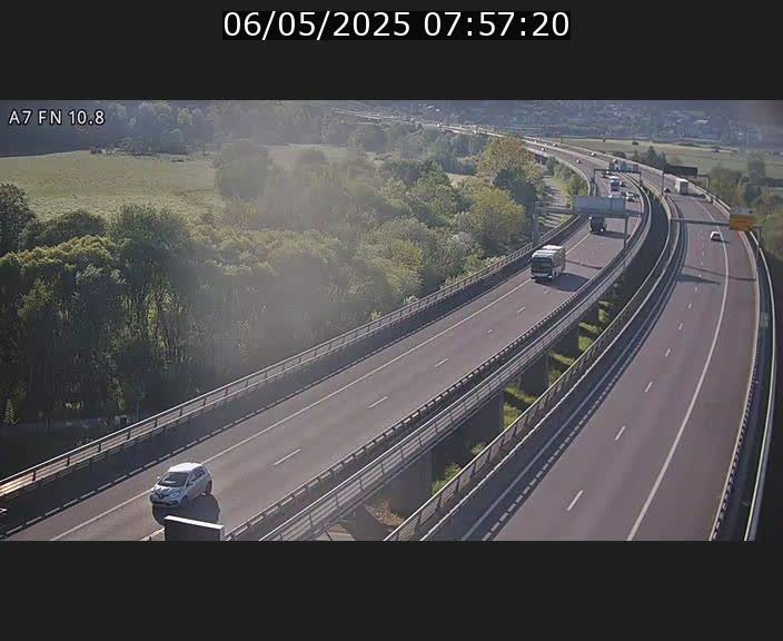 Caméra trafic Luxembourg - A7, Tunnel Gousselerbierg, sortie sud, direction rond-point Lorentzweiler (BK 10.8)