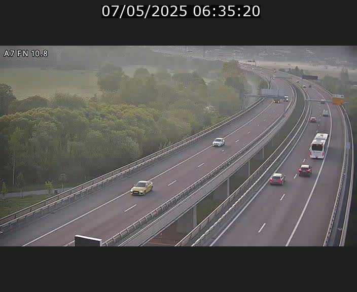 Caméra trafic Luxembourg - A7, Tunnel Gousselerbierg, sortie sud, direction rond-point Lorentzweiler (BK 10.8)