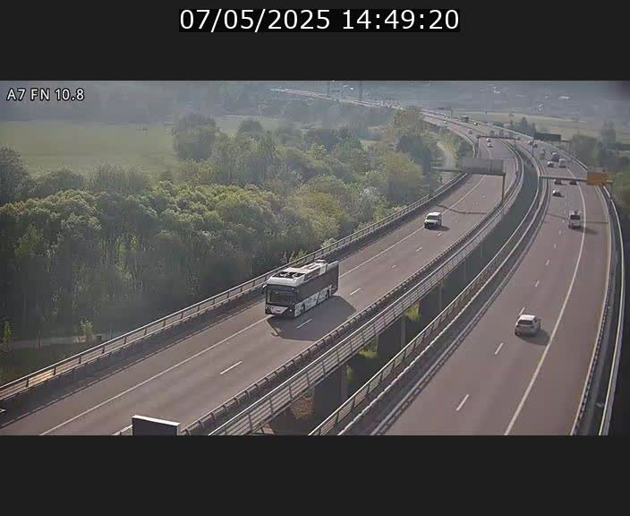 Caméra trafic Luxembourg - A7, Tunnel Gousselerbierg, sortie sud, direction rond-point Lorentzweiler (BK 10.8)